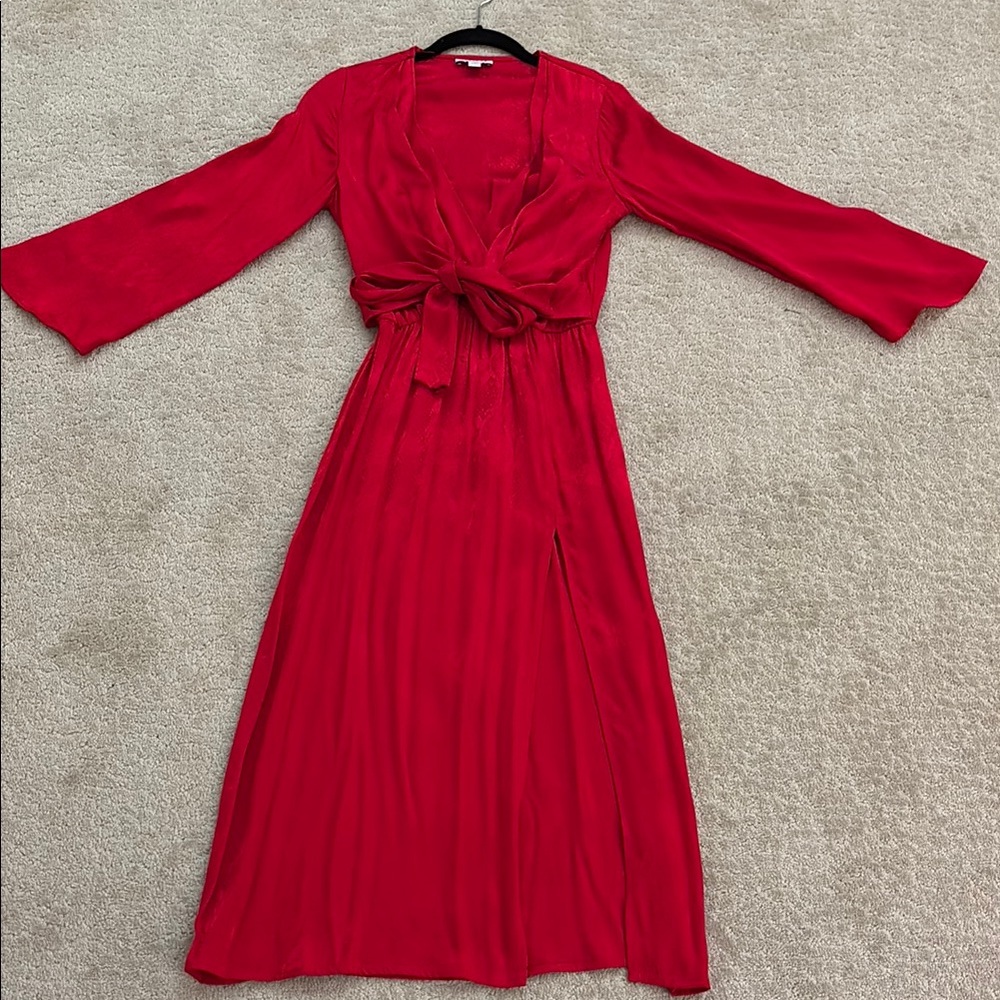 Topshop red wrap dress